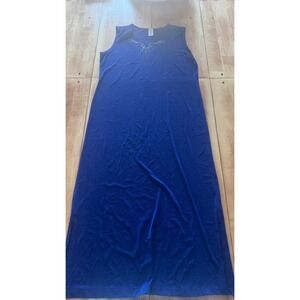 C.O.C. USA Royal Blue Rhinestone Maxi‎ Dress and Jacket Set XL